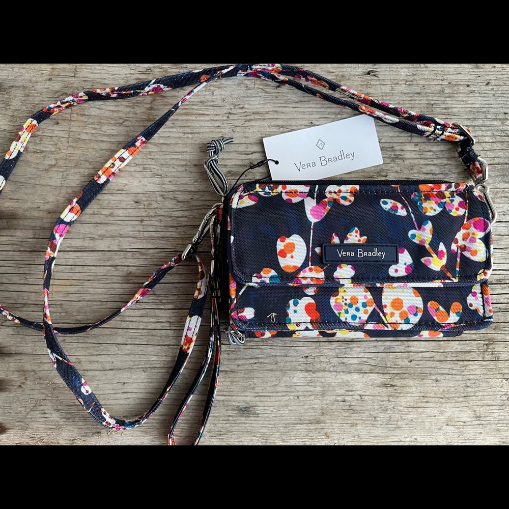 NWT Vera Bradley Cut Vines Lighten Up RFID All In One Crossbody